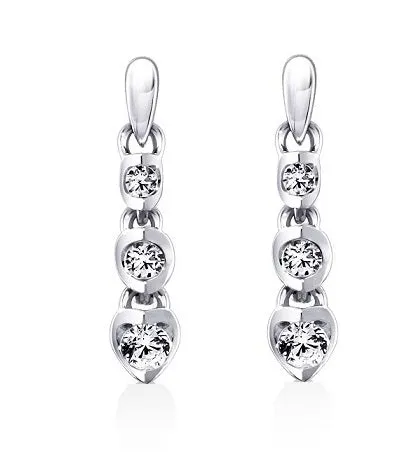 10k White Gold Diamond Earrings