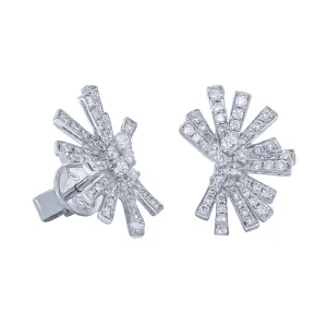 18ct White Gold .67ct Diamond Asteroid Earrings