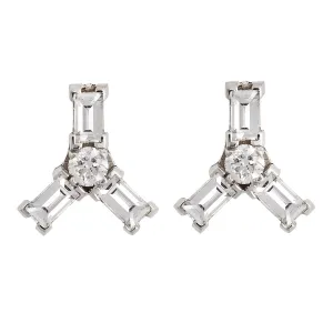 Baguette Triple Ray Studs