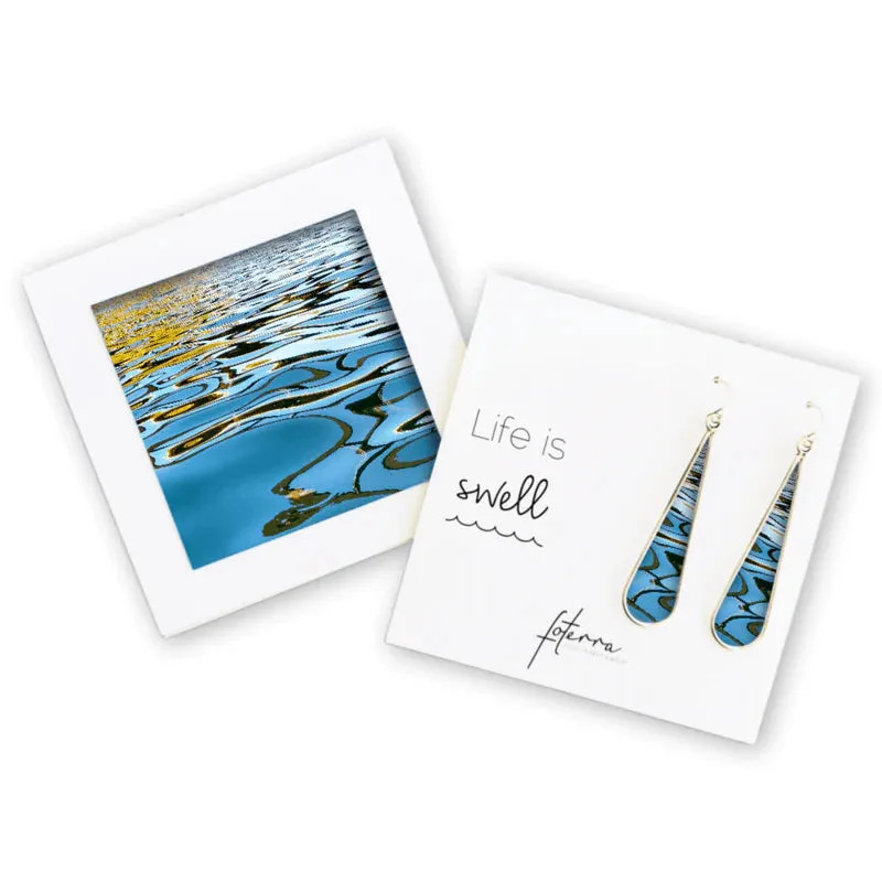 Blue Ripples Earrings
