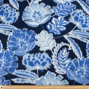 Bohemian Flowers on Navy Printed Polar Fleece Design 113