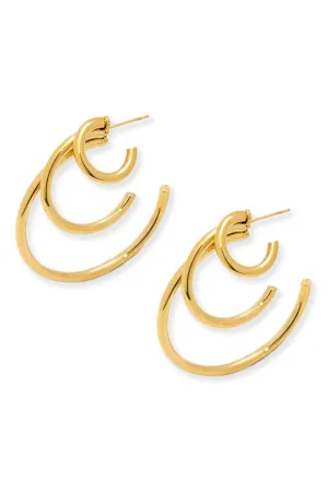 Bracha Take 3 Hoops in Gold