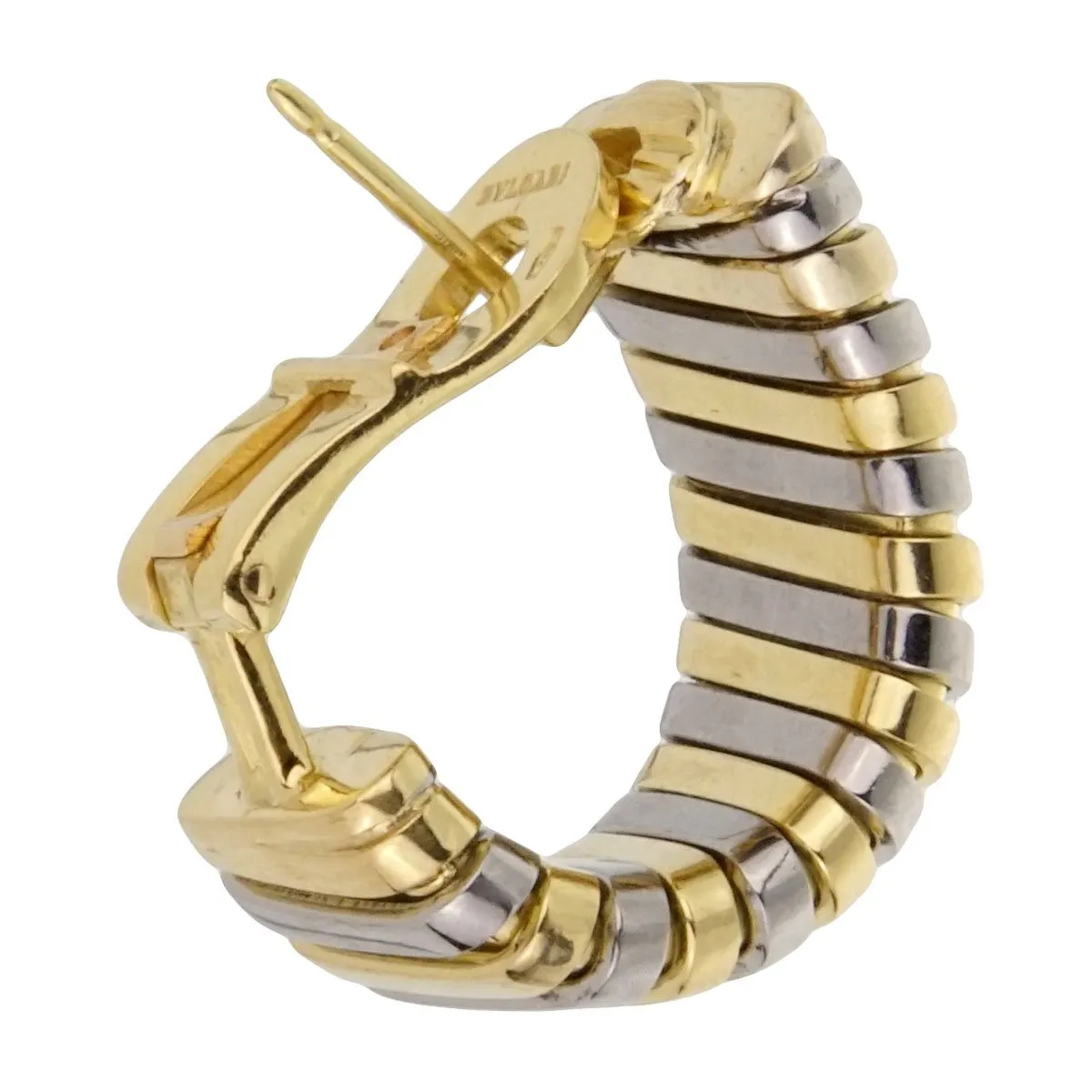 Bvlgari Tubogas Yellow & White Gold Earrings