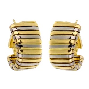 Bvlgari Tubogas Yellow & White Gold Earrings