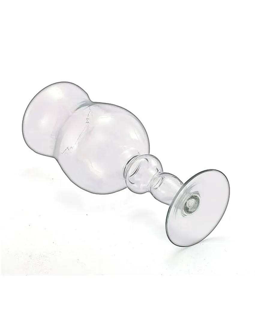 Clear Sleek Finish Tin Glass Tea Light Candle Holder | 12 x 5 x 5 inches