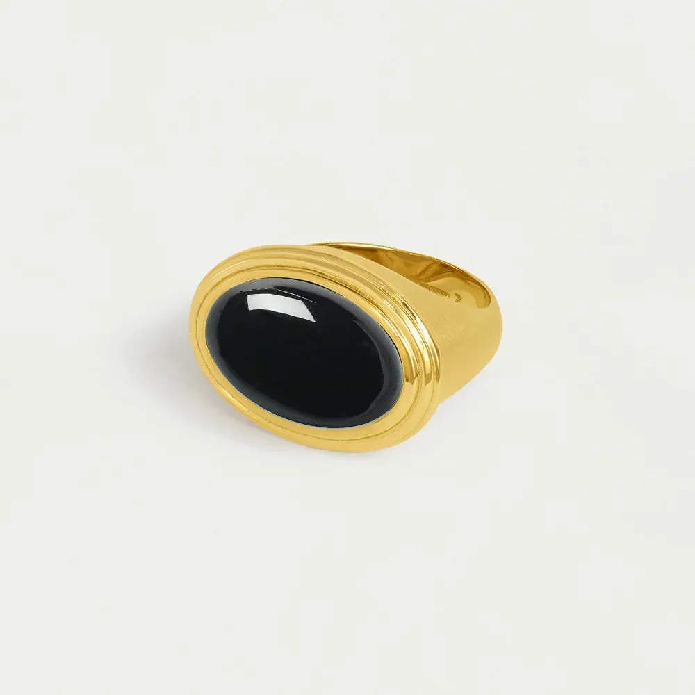 Dean Davidson Forme Gemstone Statement Ring in Blk Onyx/Gold