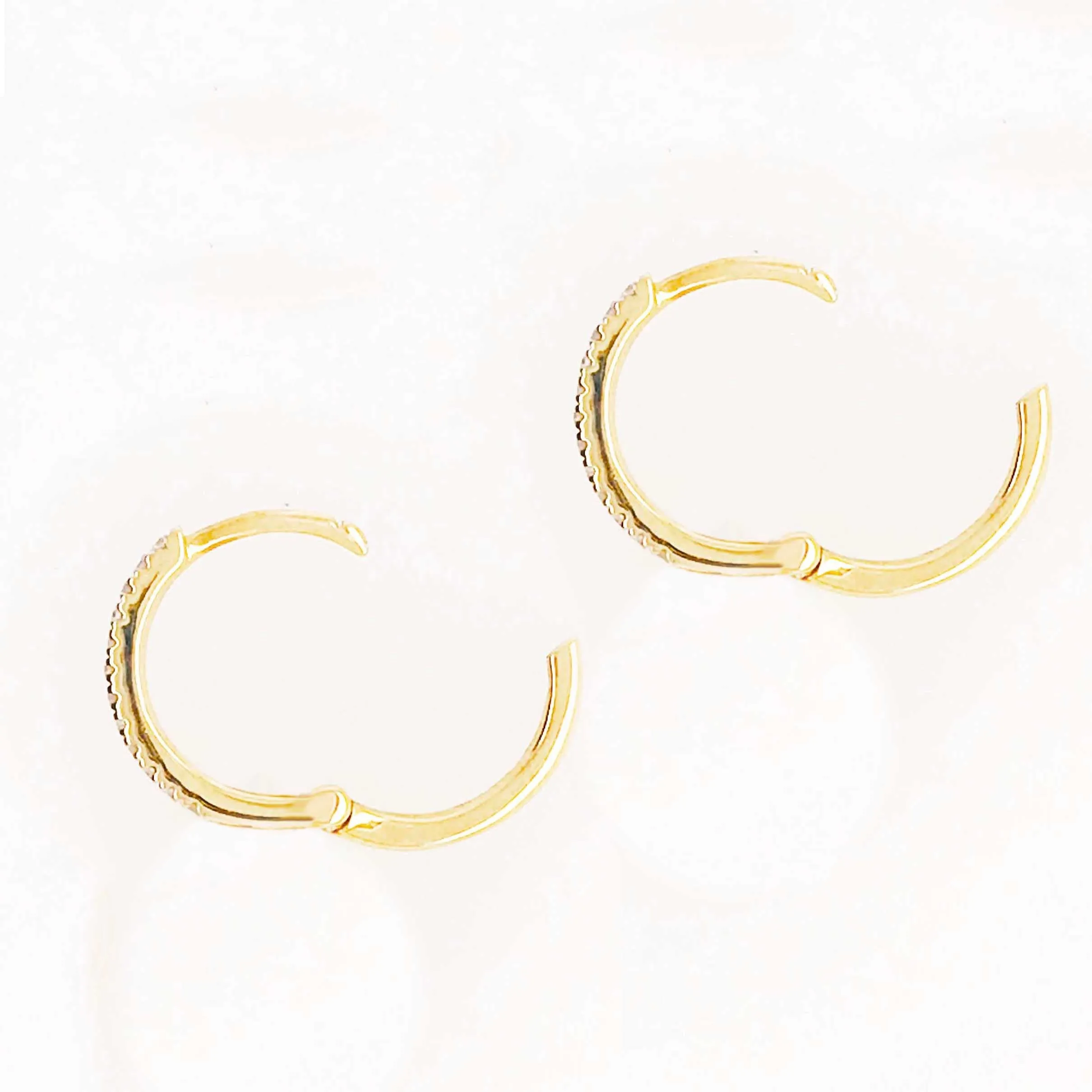 Diamond Huggie Earrings