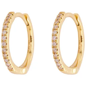 Diamond Huggie Earrings