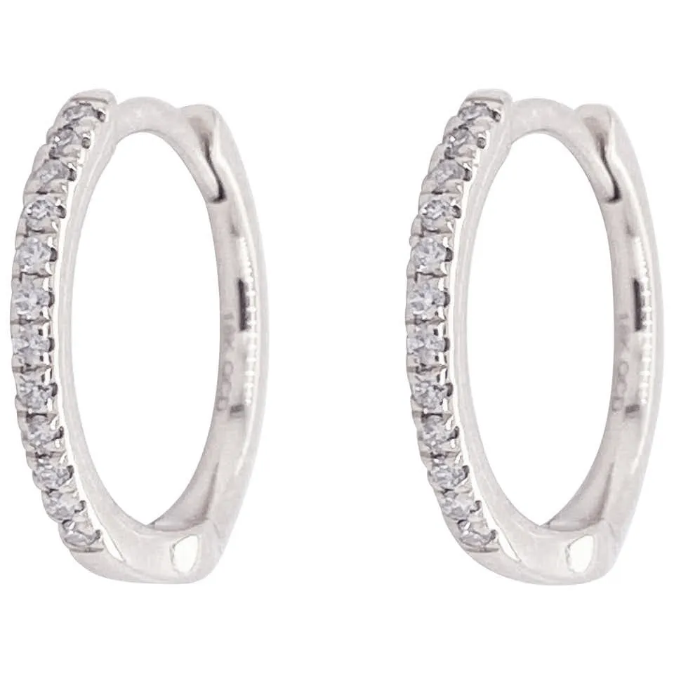 Diamond Huggie Earrings
