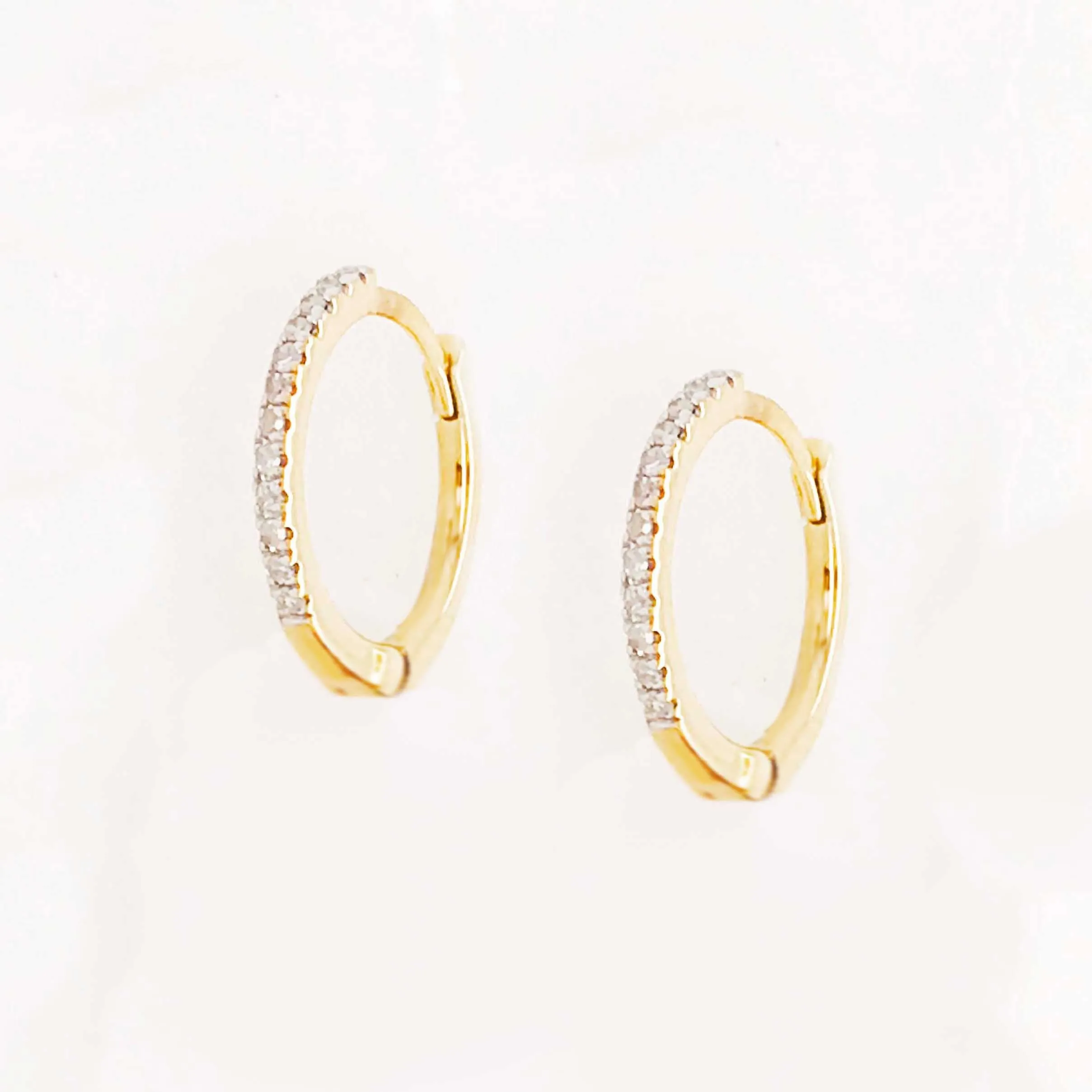 Diamond Huggie Earrings