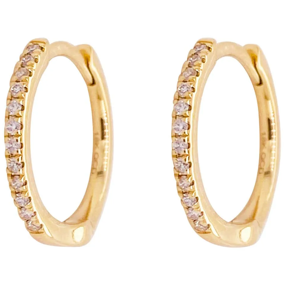 Diamond Huggie Earrings
