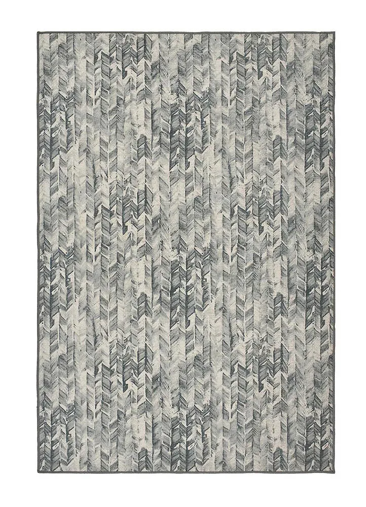 Elegant Gray and White Rug