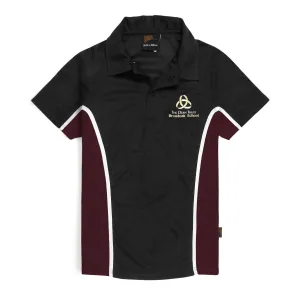 Falcon Classic Men's Polo with different Embroidered Logos & Panels MPLO-2234-Black