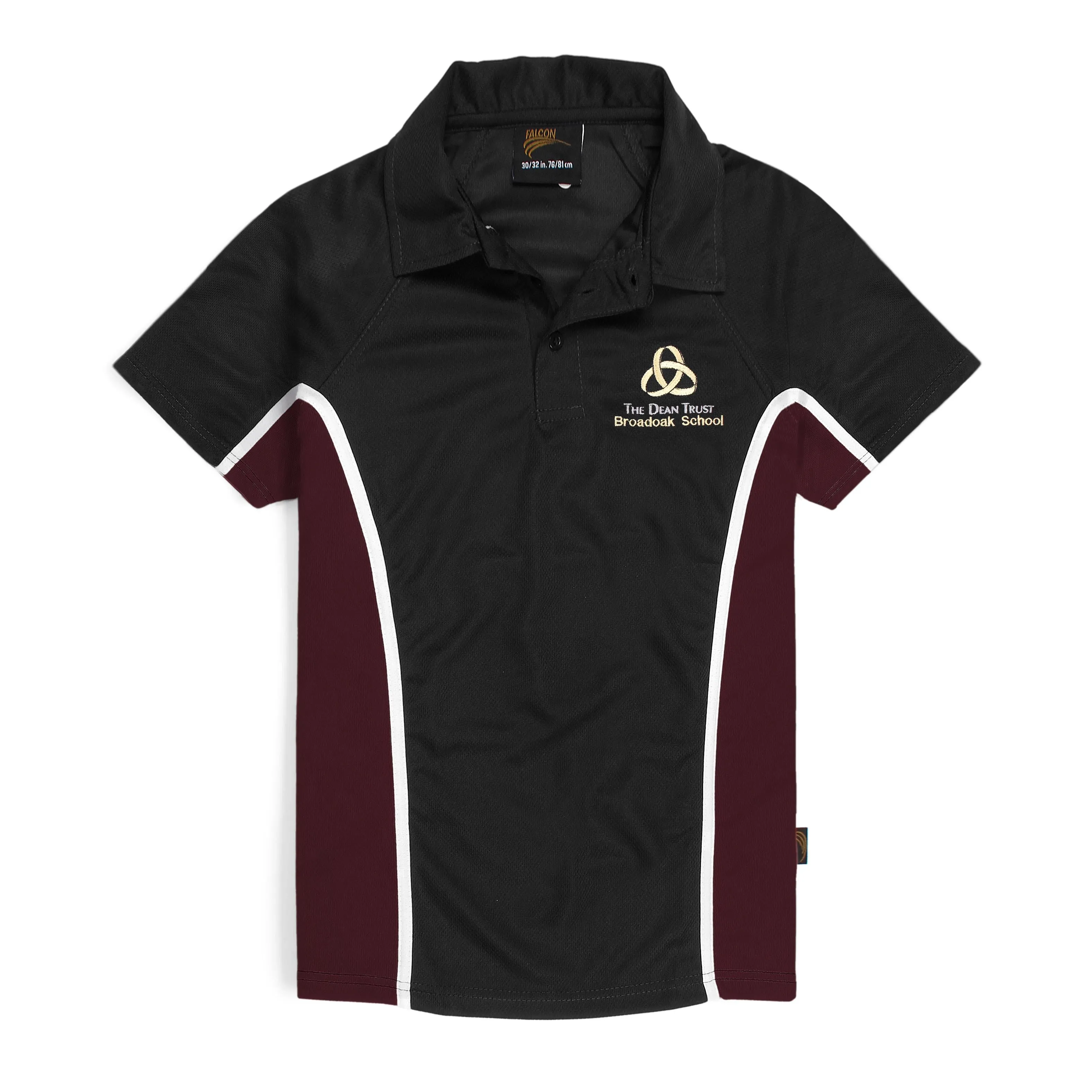 Falcon Classic Men's Polo with different Embroidered Logos & Panels MPLO-2234-Black