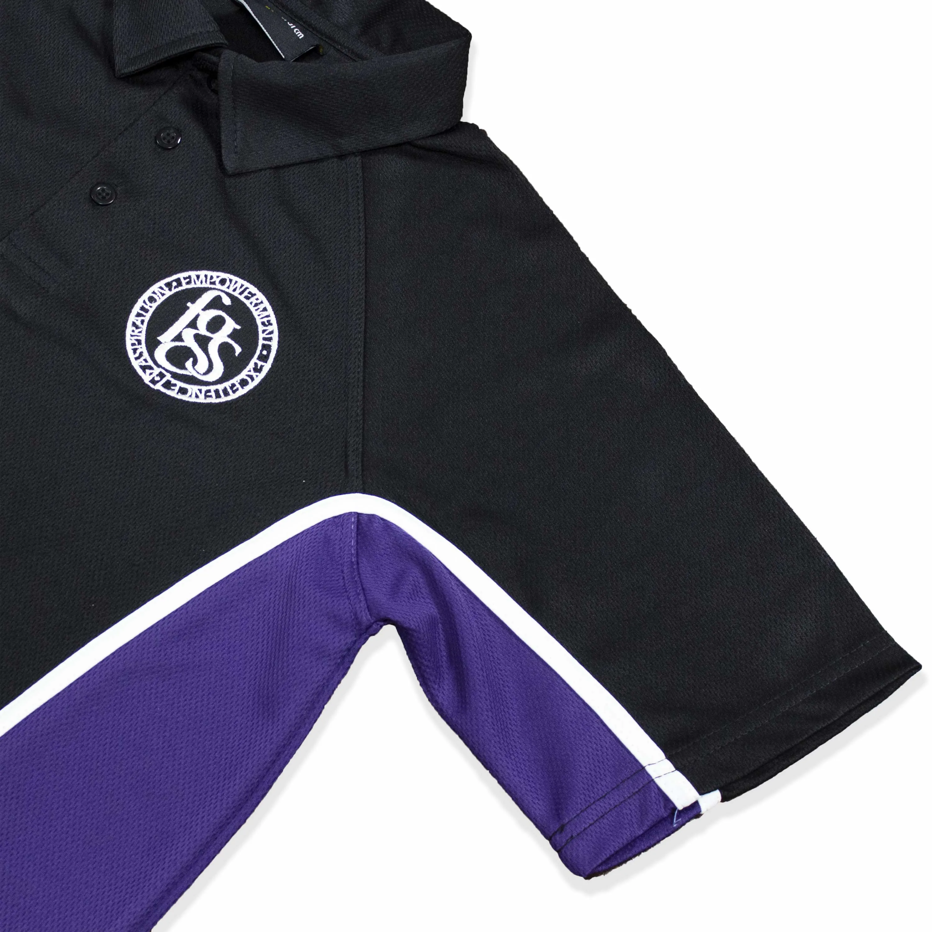 Falcon Classic Men's Polo with different Embroidered Logos & Panels MPLO-2234-Black