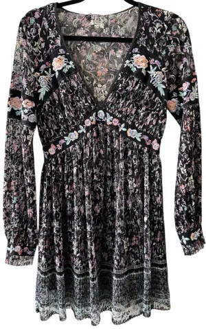 Free People Black Multi Size 4 Dress