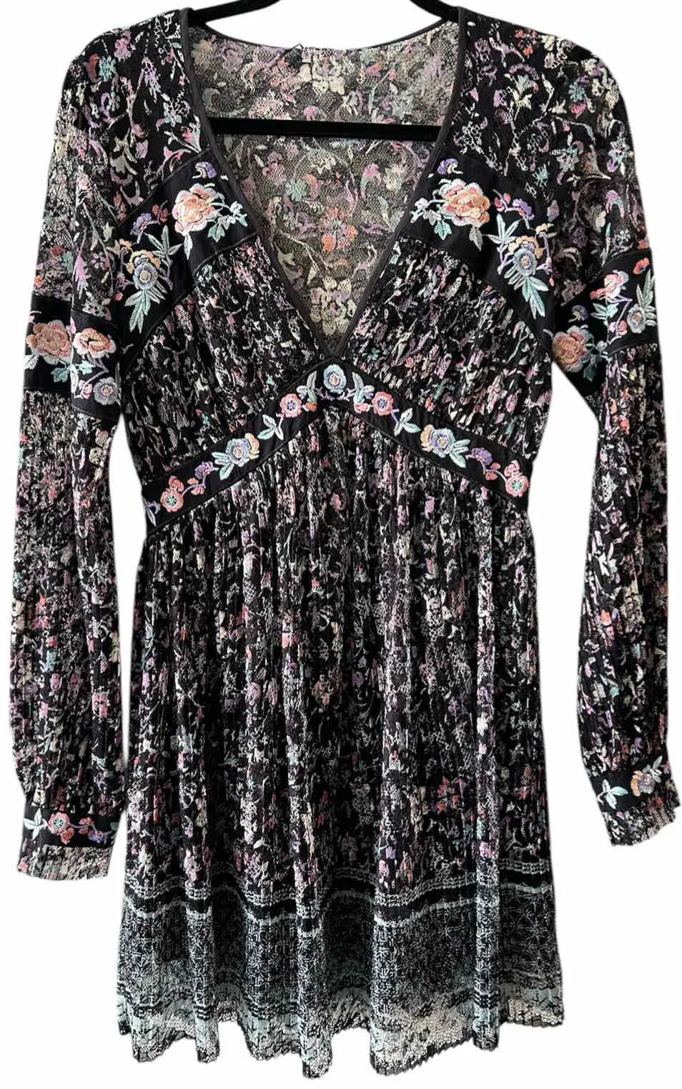 Free People Black Multi Size 4 Dress