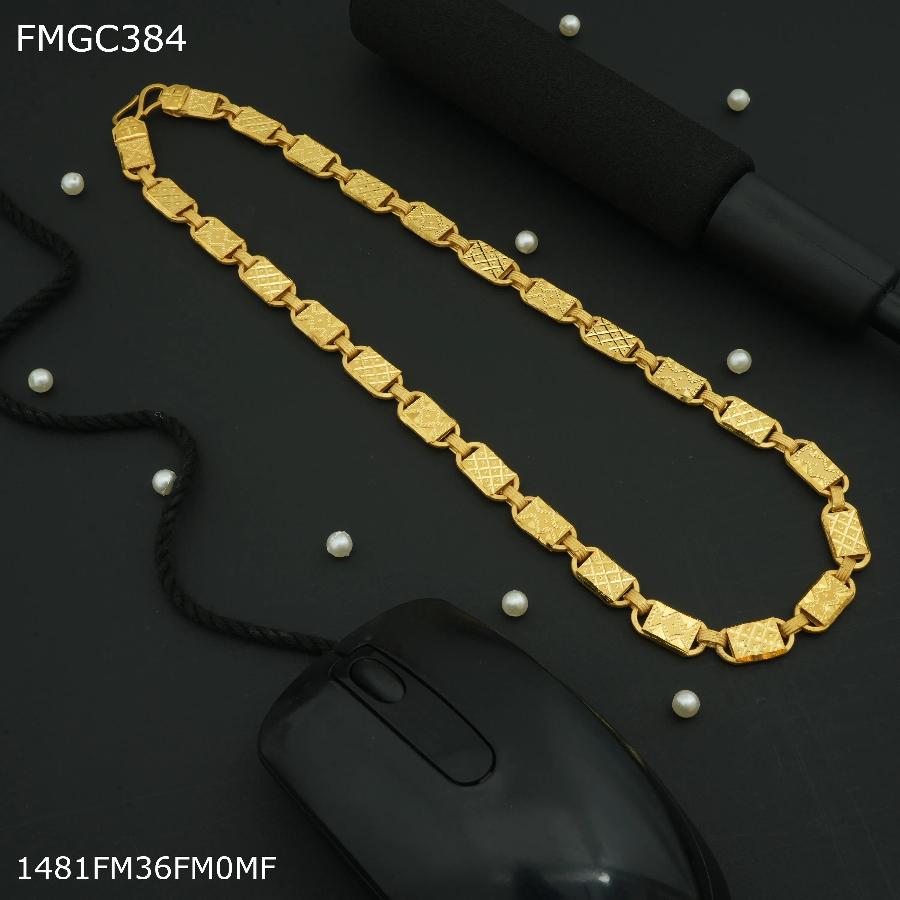 Freemen Designer nawabi gold plated Chain Design - FMGC384
