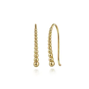 Gabriel & Co. Gold Graduating Bujukan Ball Drop Frenchwire Earrings