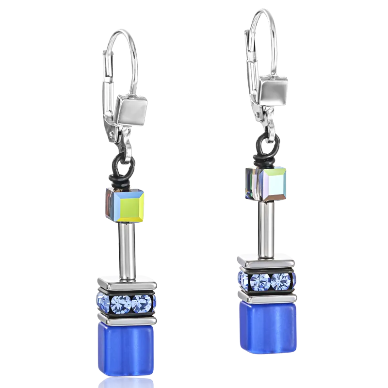 GeoCUBE® Earrings cobalt blue