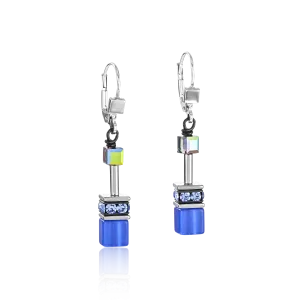 GeoCUBE® Earrings cobalt blue