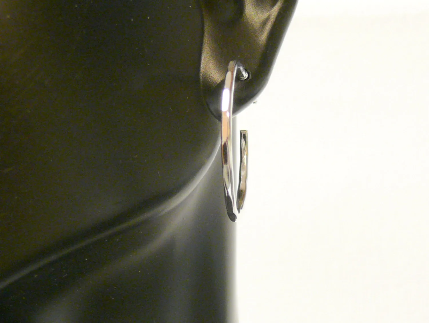 Hammered Sterling Silver Post Hoops