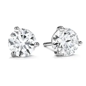 Hearts on Fire Diamond 18K White Gold 1.95-2.09ct Diamond Stud Earrings