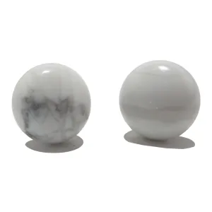 Howlite Earrings Pretty Little White Stud Gems