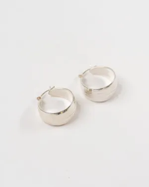 Leigh Miller Roseau Hoops in Sterling Silver with a 14K Gold Earwire