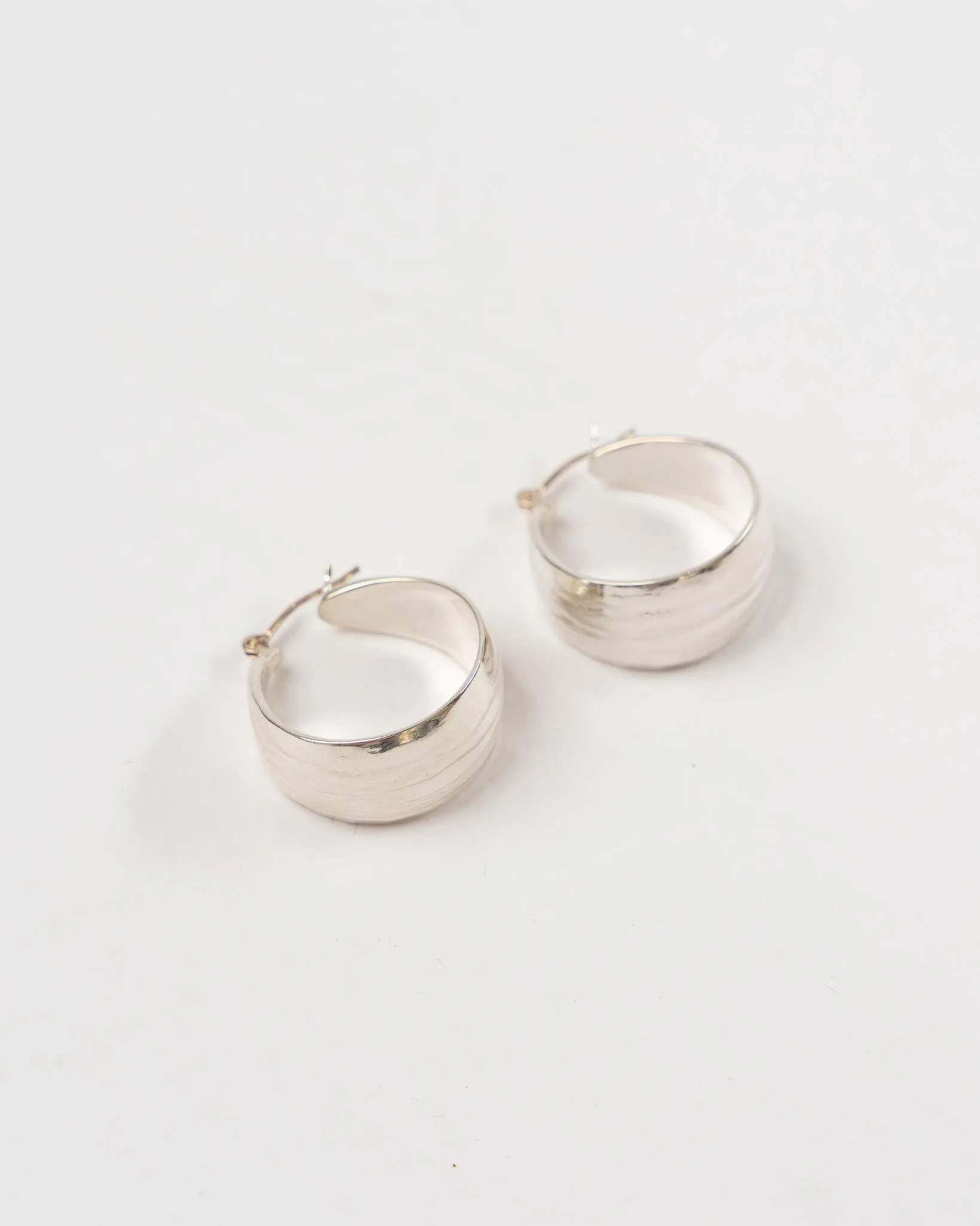 Leigh Miller Roseau Hoops in Sterling Silver with a 14K Gold Earwire