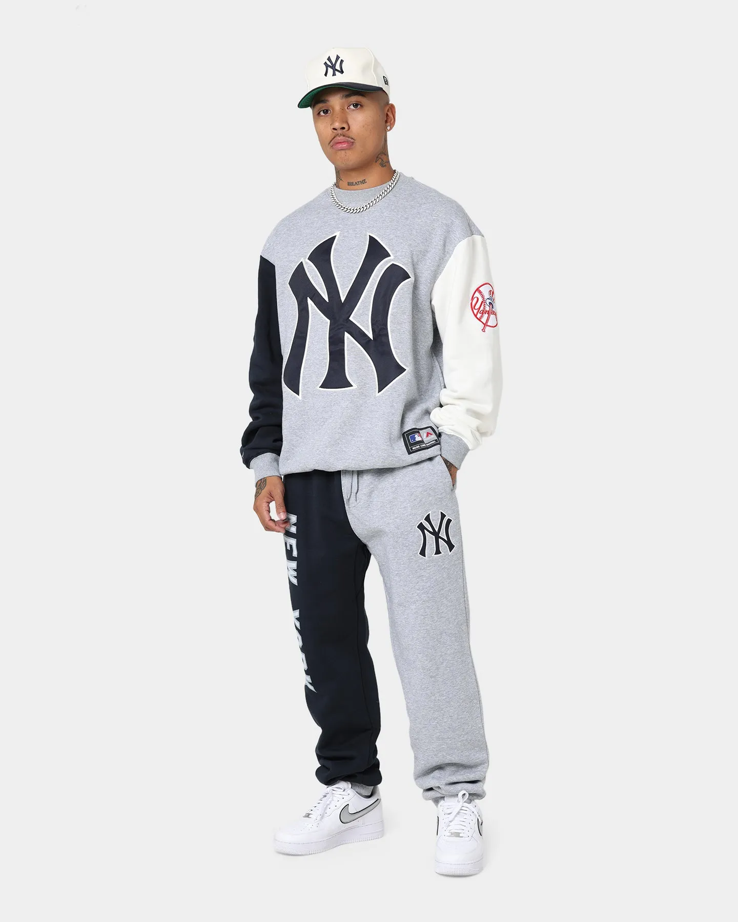 Majestic Athletic New York Yankees All Team Champs Track Pants True Navy/Grey