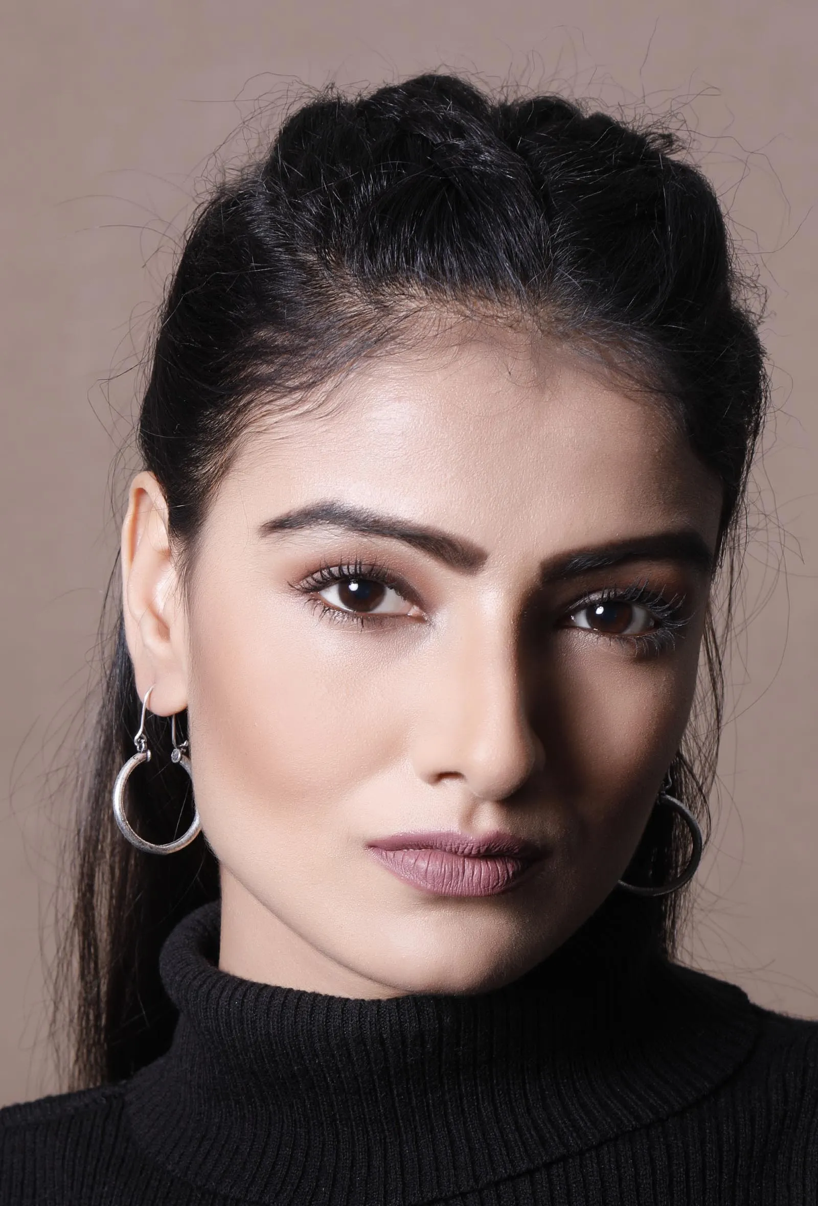Medium Size Circular Hoop Earrings (Silver plated)