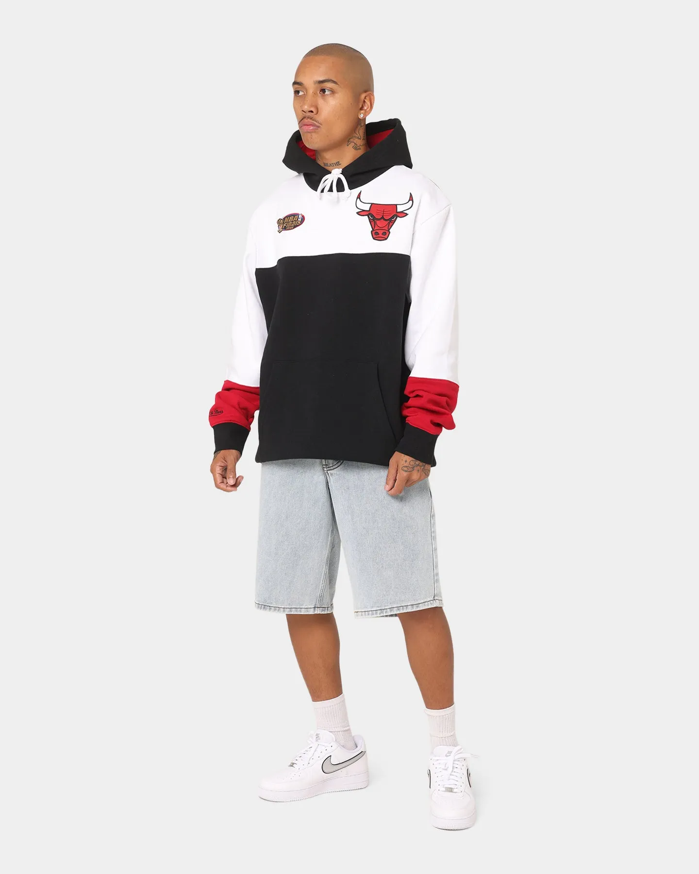 Mitchell & Ness Chicago Bulls Fusion Fleece 2.0 Hoodie Black