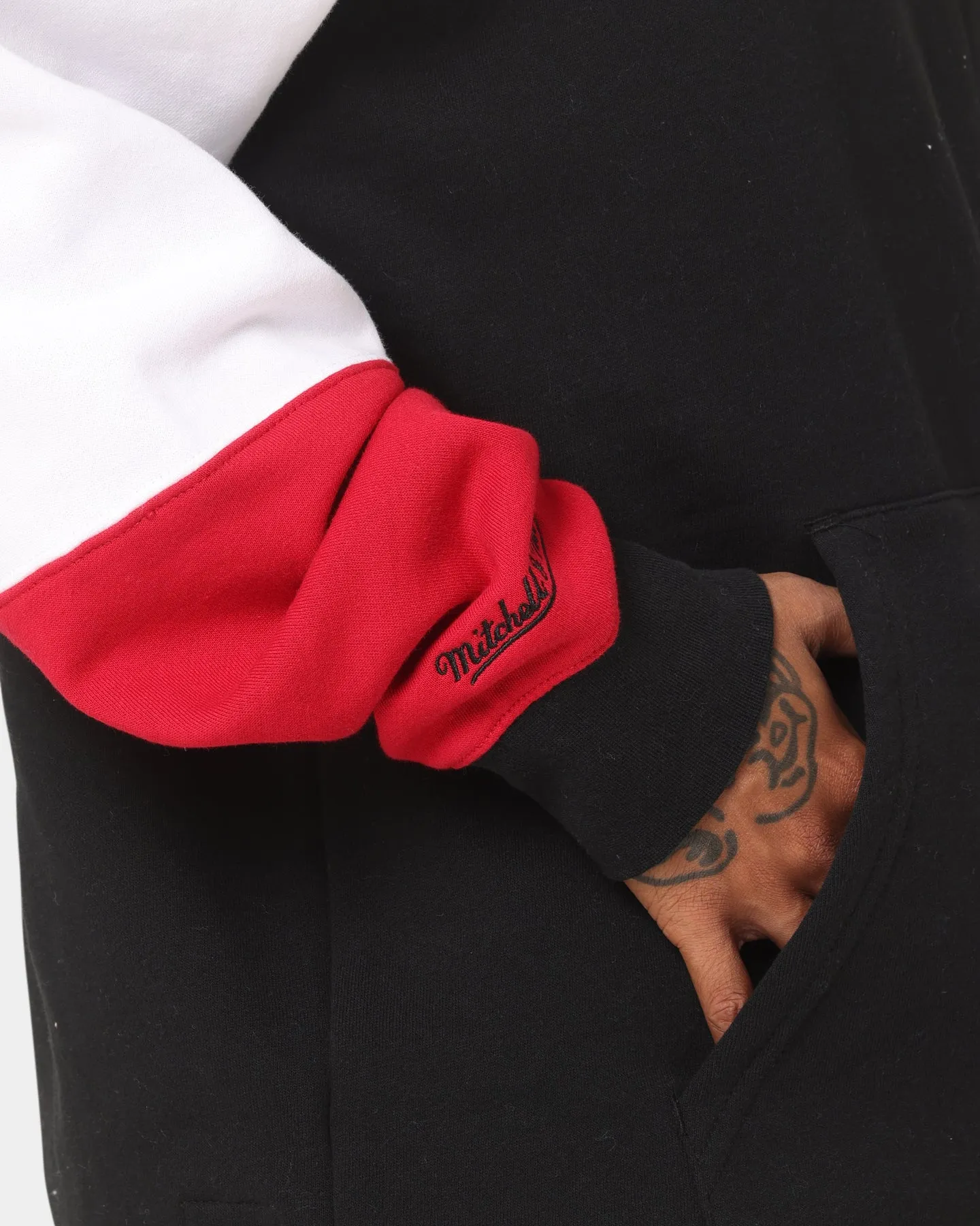 Mitchell & Ness Chicago Bulls Fusion Fleece 2.0 Hoodie Black