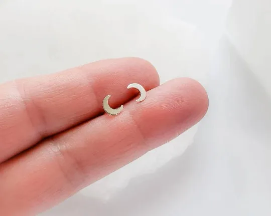 Mix & Match Crescent Moon and Star Studs