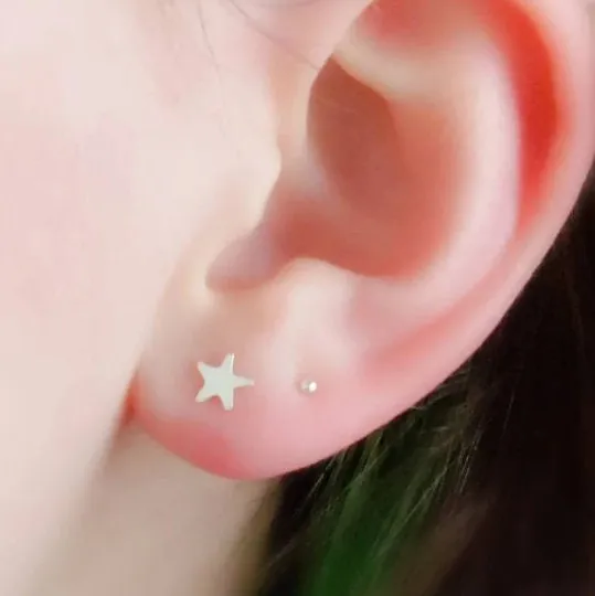 Mix & Match Crescent Moon and Star Studs