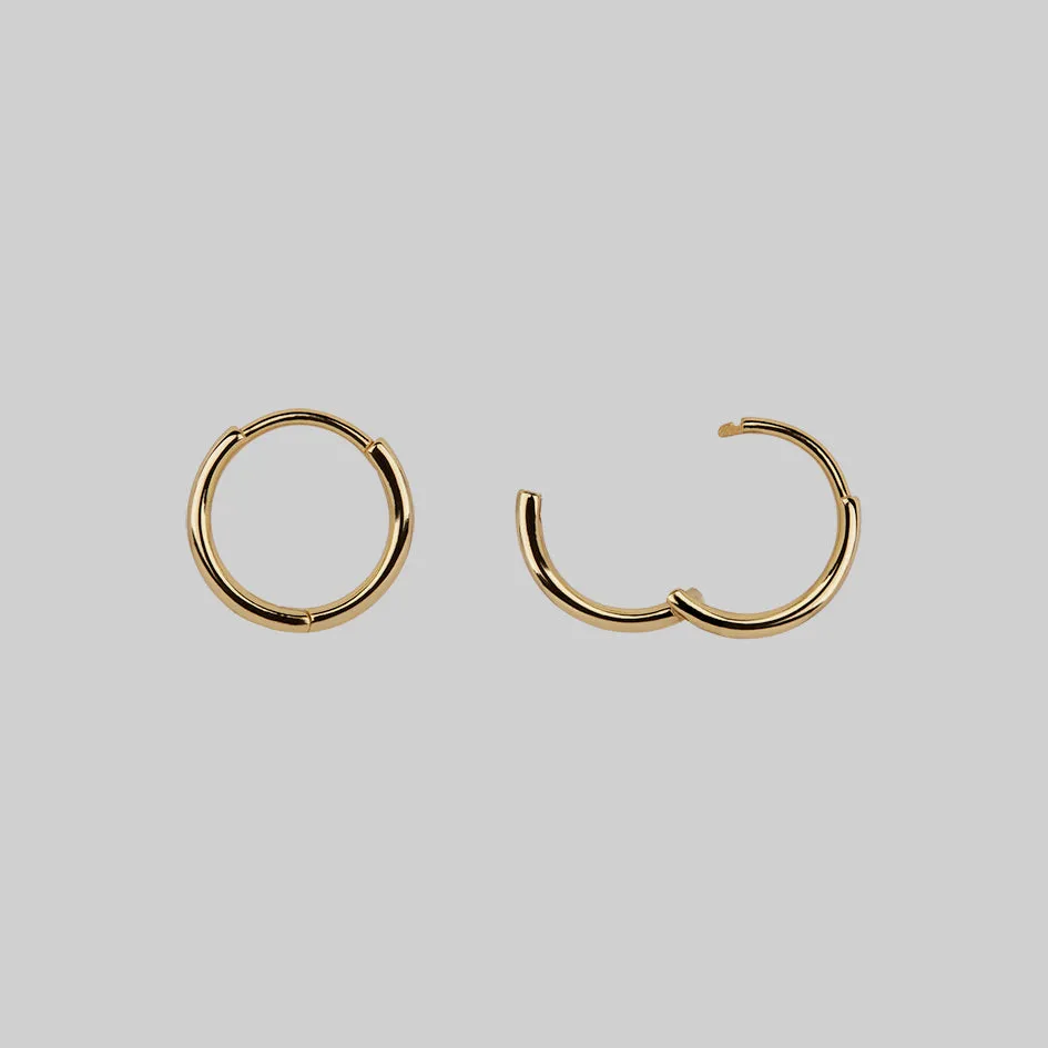 NEW DAWN. Butterfly Glass Heart Hoop Earrings - Gold
