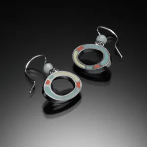 Oval Earrings (blue)