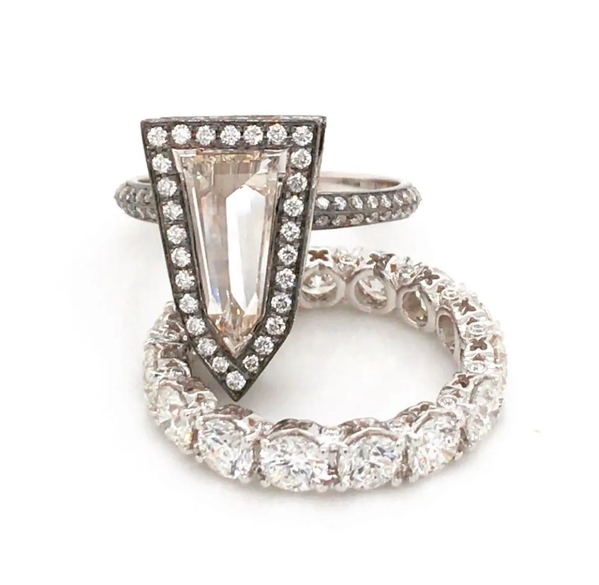 Platinum 4cttw. Round Diamond Brilliant Eternity Band 4mm