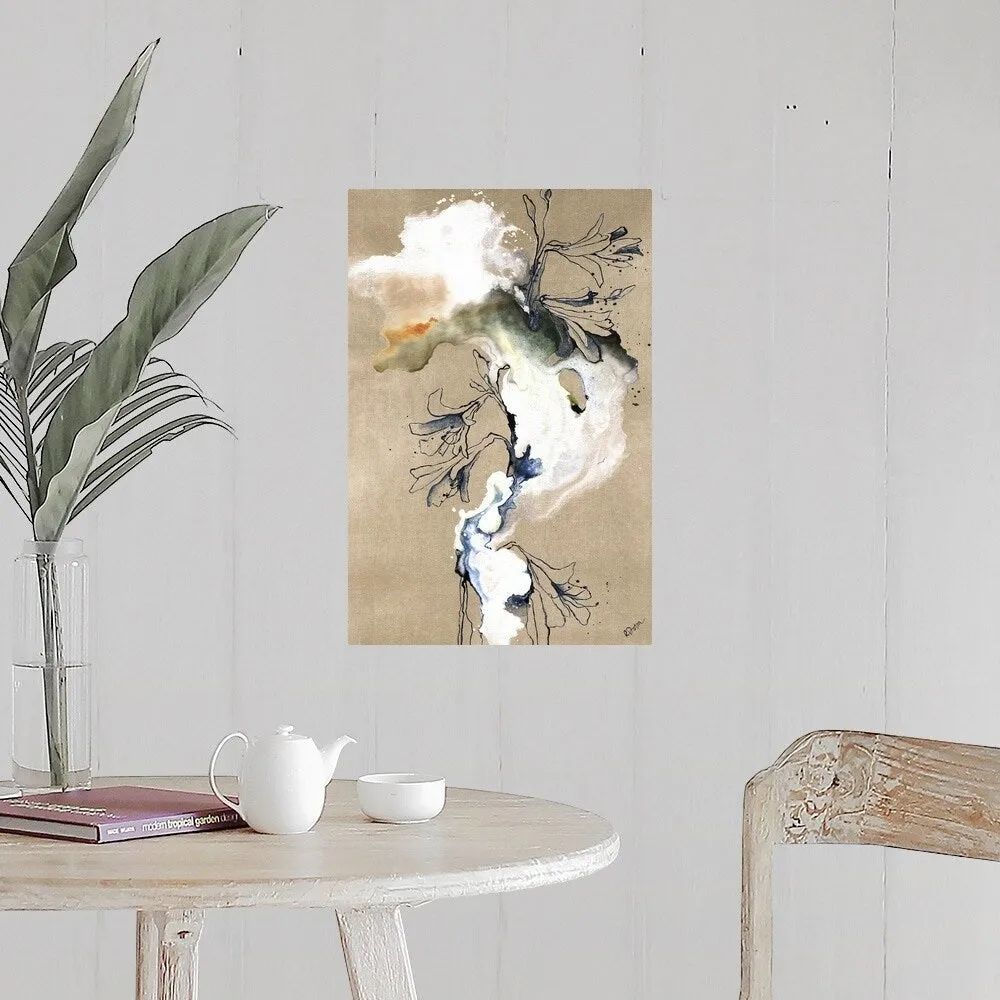 "Cursive Floral II" Poster Print