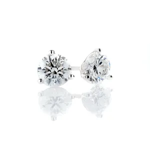 Sabel Collection Round Cut Diamond Studs in .60-.65cttw Weight