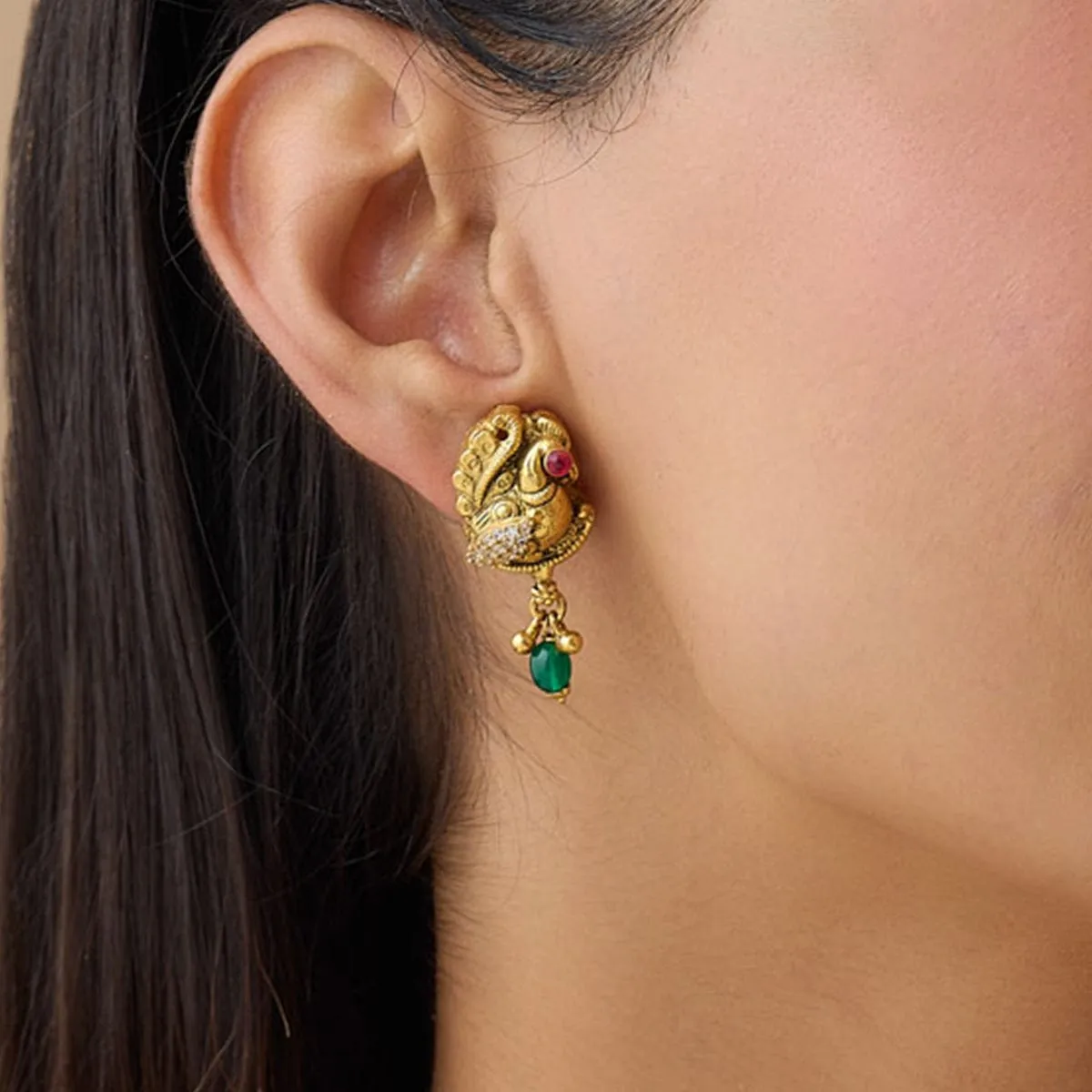Silver Temple Earring 161877