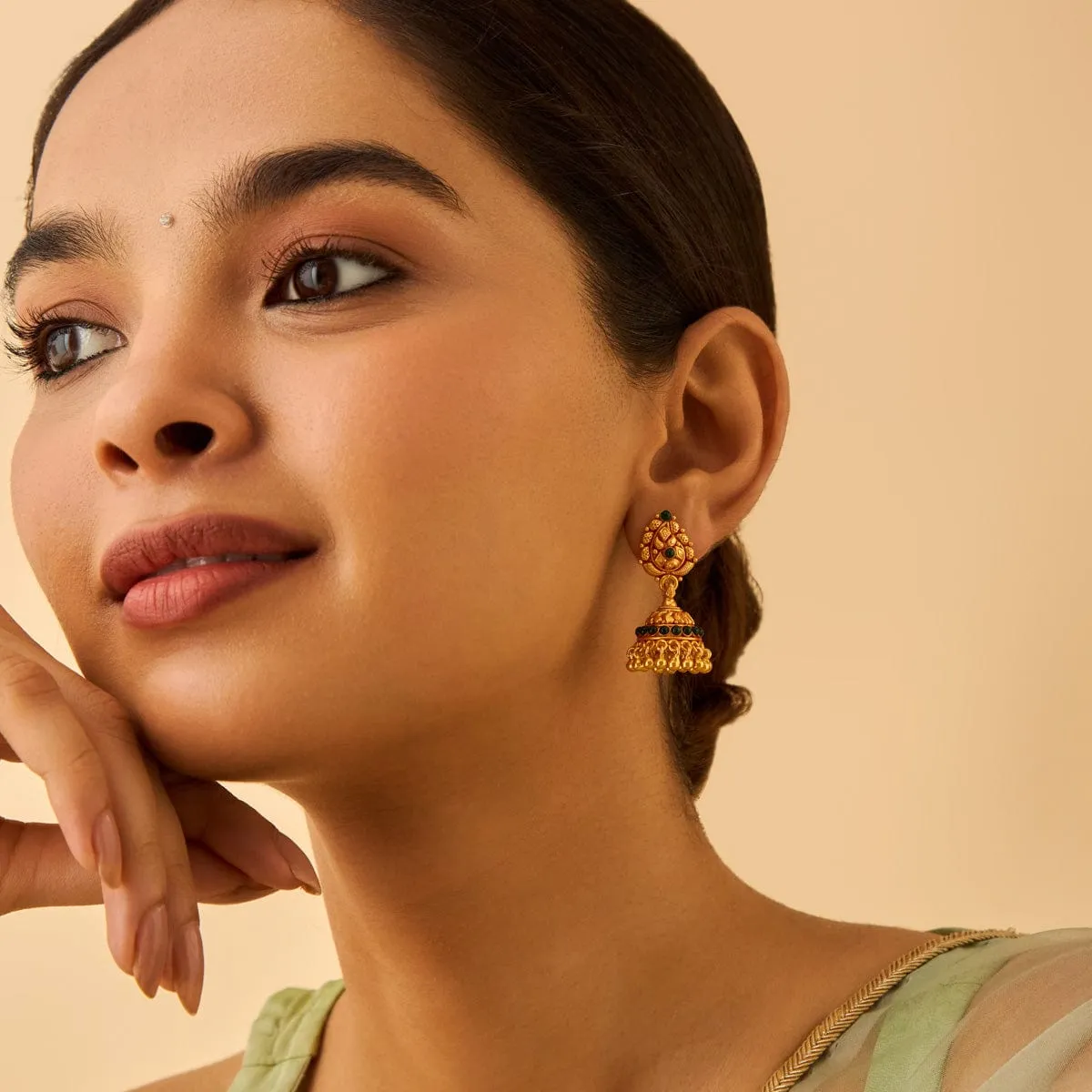 Silver Temple Earring 174136