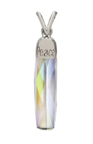 Swarovski Crystal Peace Silver Charm
