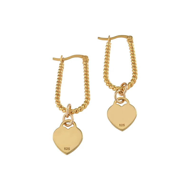 TWIST HOOPS WITH VT HEART